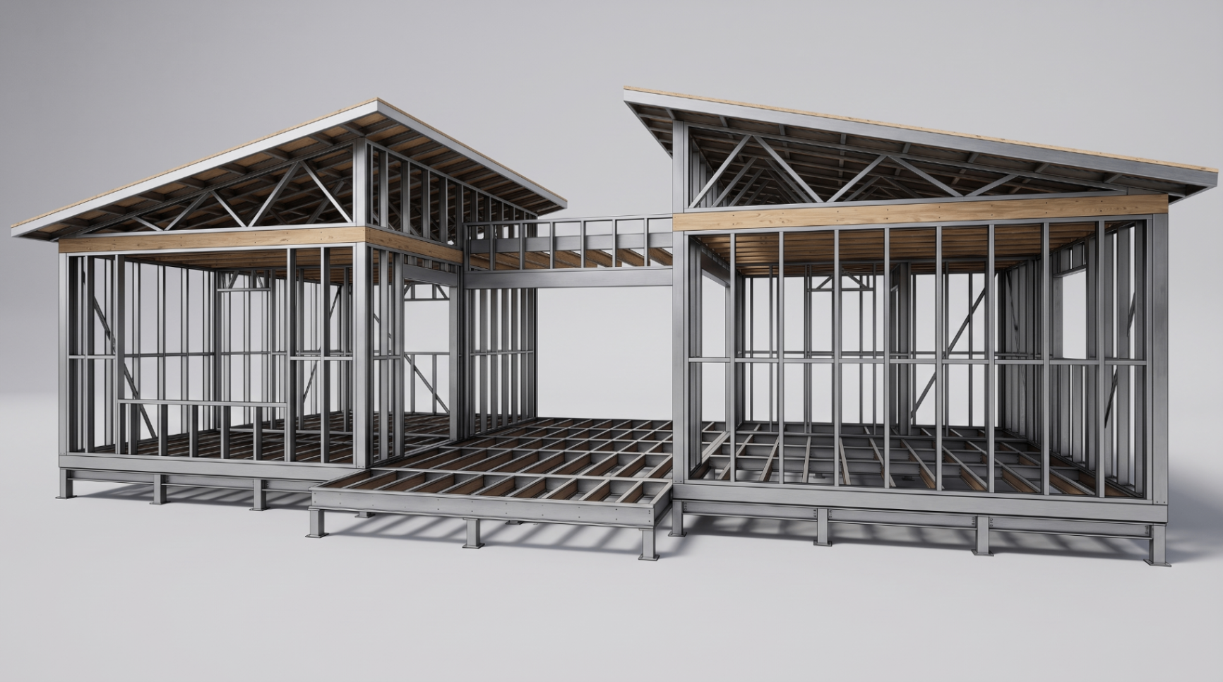 Two framed wings, one courtyard.