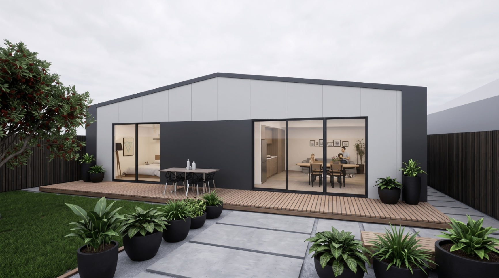 A deck for
everyday dining.