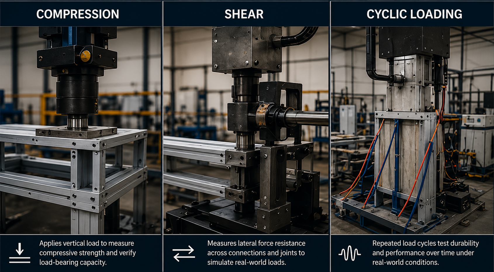 Structural testing, connections and assemblies