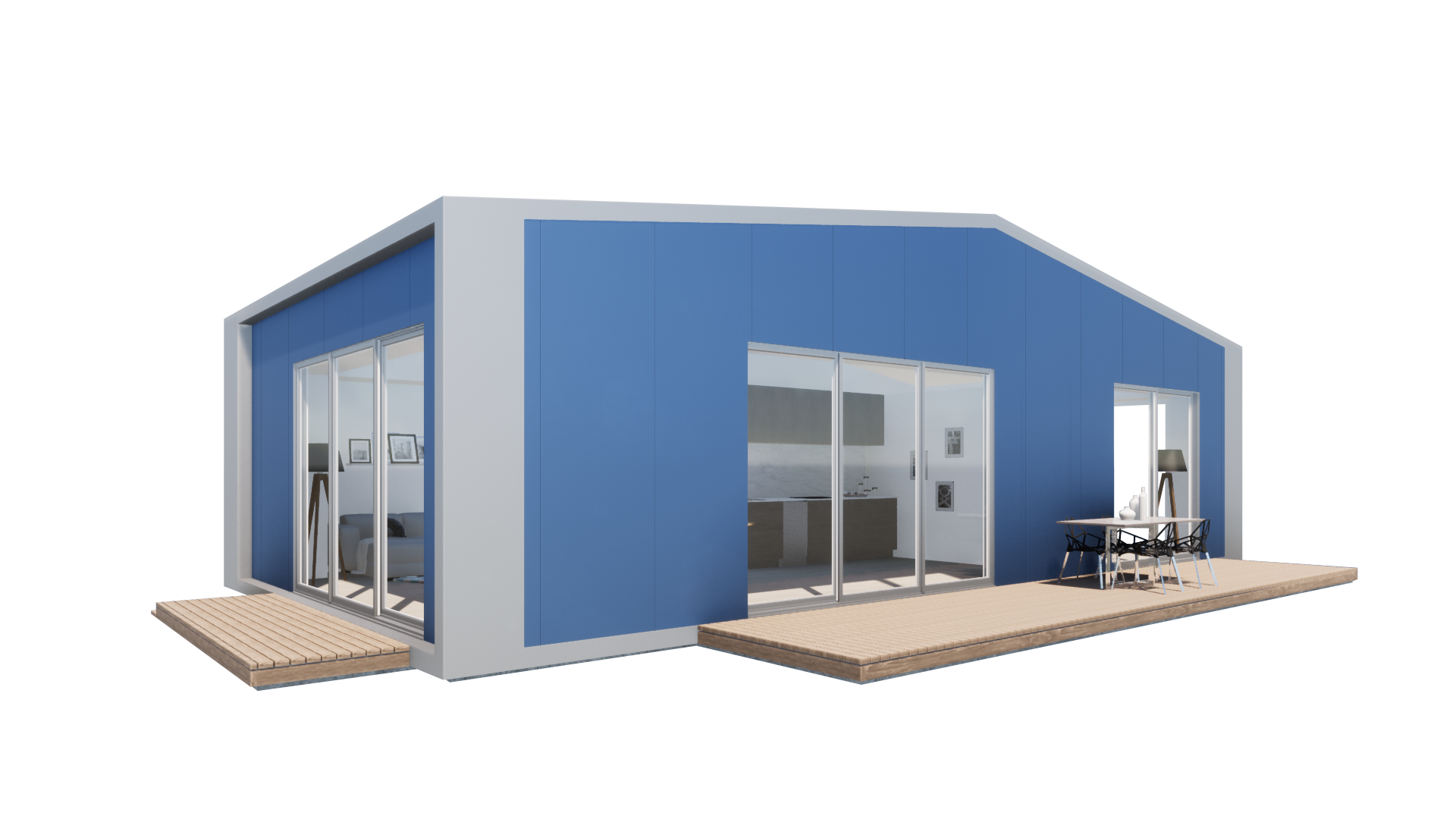 Karlev 800 SQFT in Deep Blue with Light trim