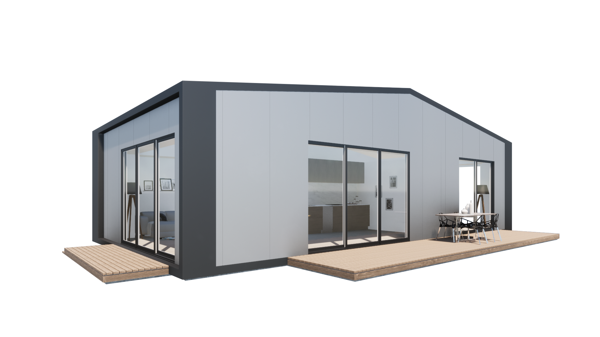 Base finish option for the Karlev 800 SQFT exterior