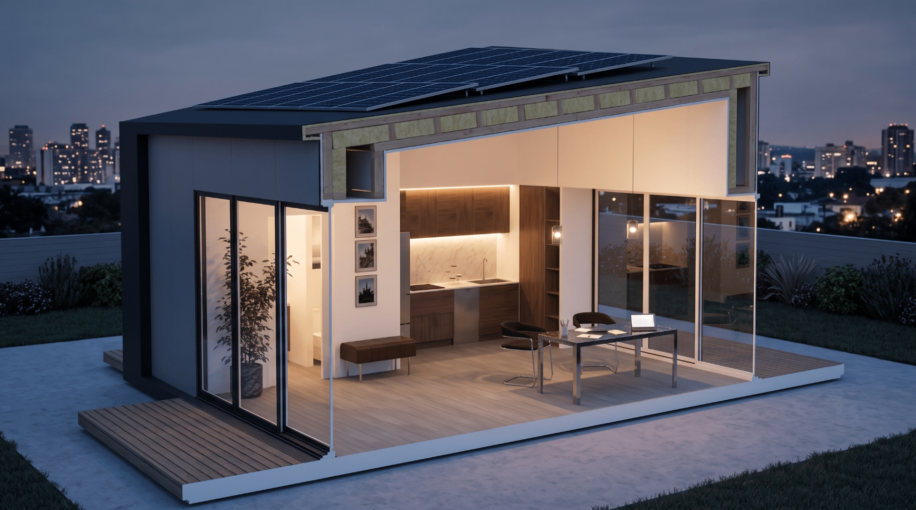 Solar above, living below.