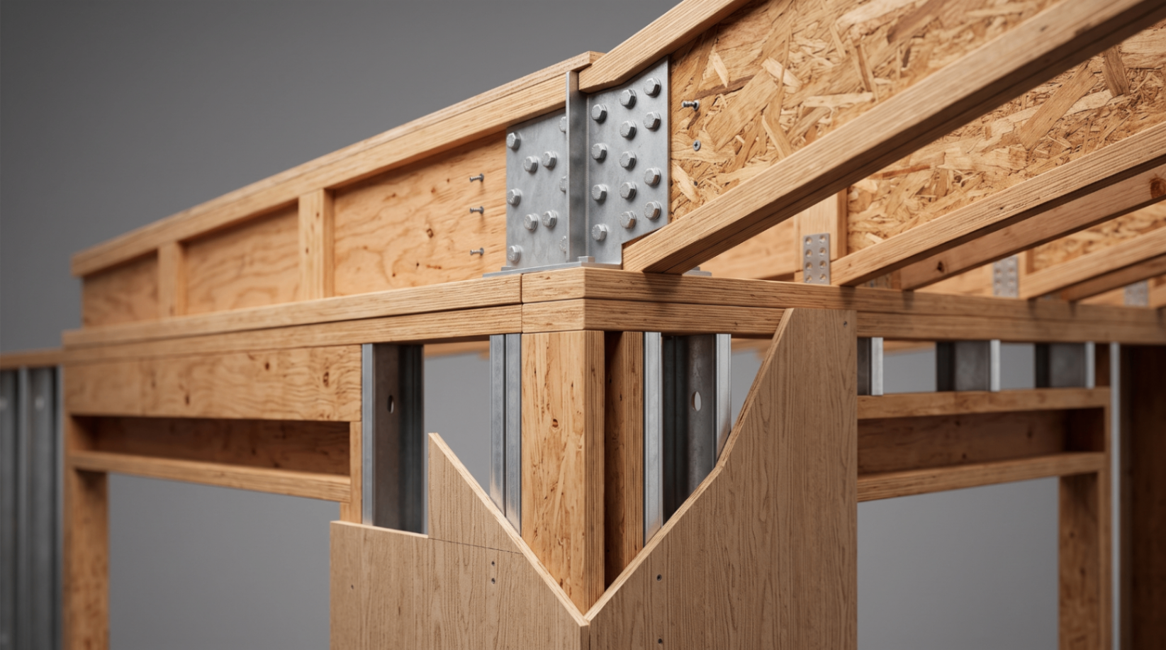 Engineered aluminum
connections.