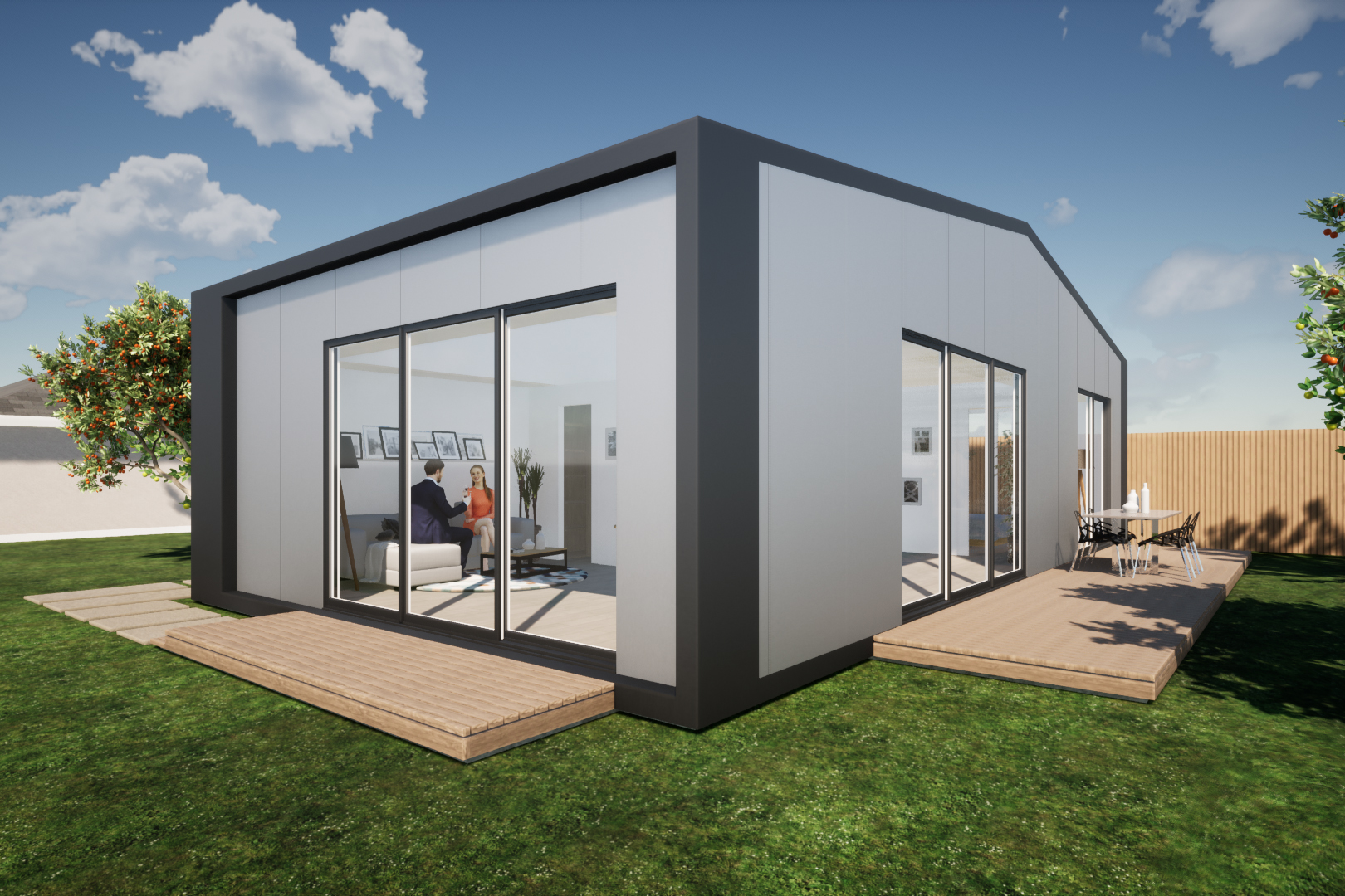 Two decks, two rooms,
one open outlook.