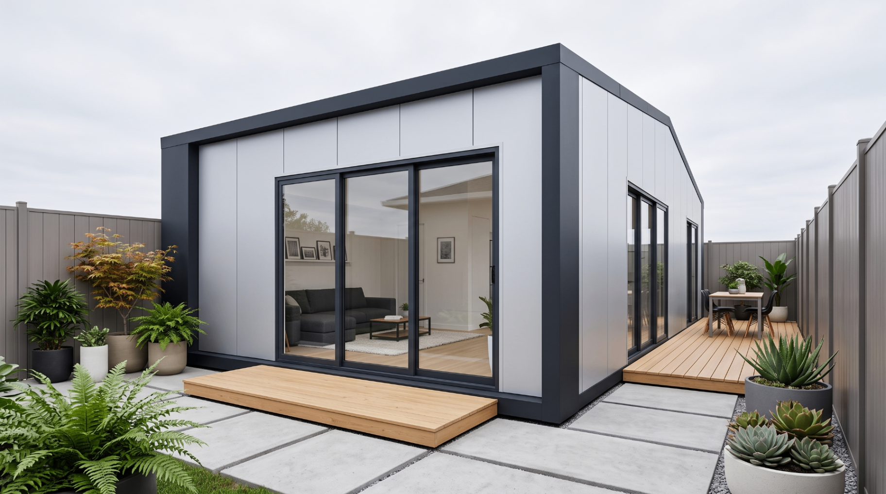 A quiet outdoor room.