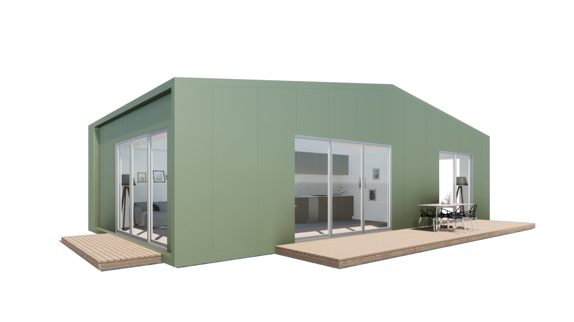 Karlev 800 SQFT in Sage Green with Matching trim