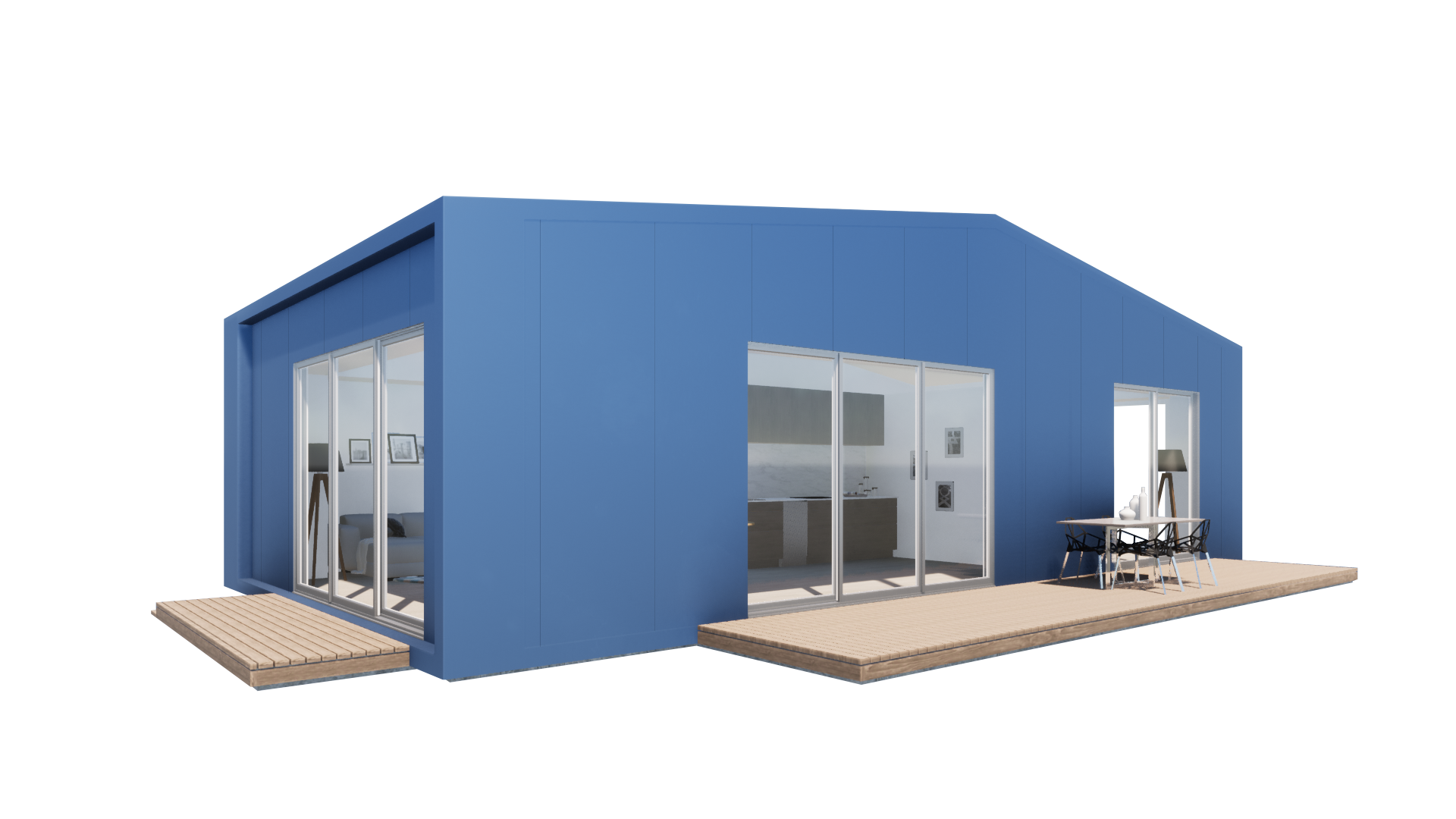 Karlev 800 SQFT in Deep Blue with Matching trim